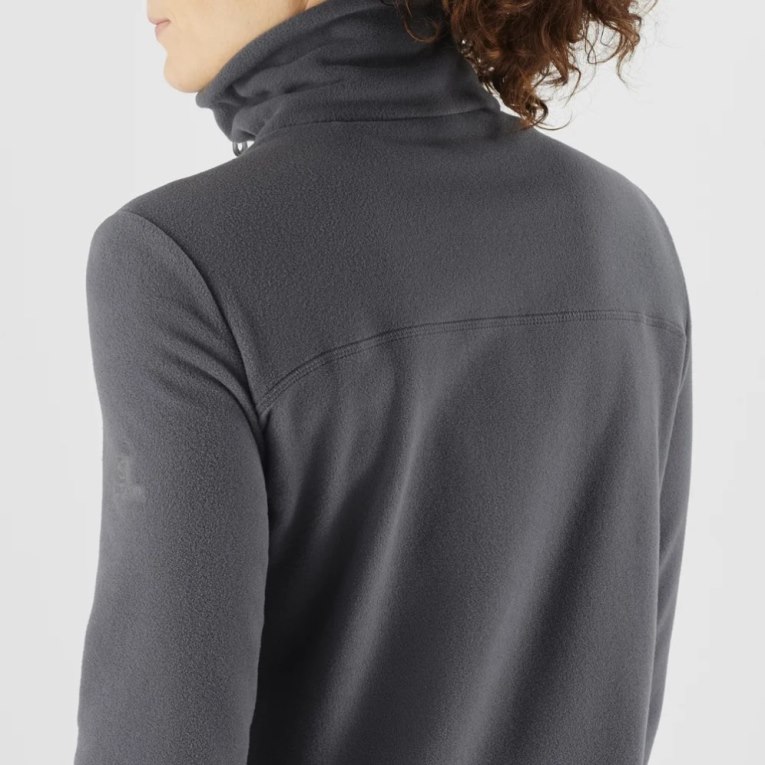 Dámské Bundy Salomon Essential Cosy Fleece Full Zip Černé | CZ 94LJRGX